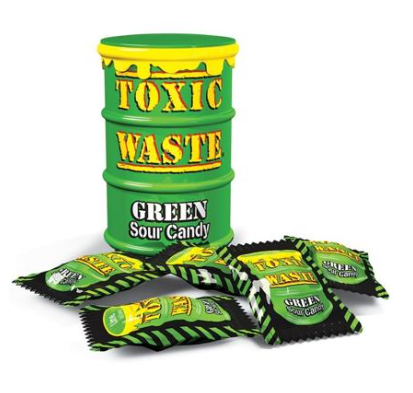 Toxic Waste GREEN Kyslé Cukríky 42g