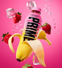 PRIME Strawberry Banana hydratačný nápoj (KSI x Logan Paul) 500ml UK