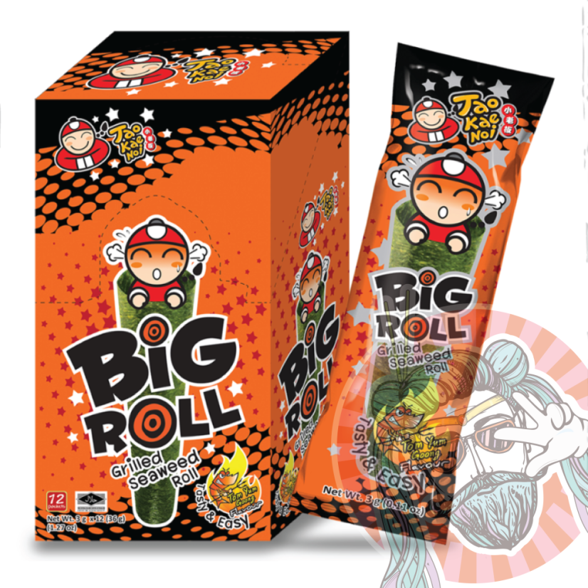 Tao Kae Noi Big Roll Morské Riasy Tom Yum 3g THA