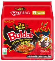 5 Pack Rezance Samyang Buldak 2x Spice Chicken Ramen 140g KOR