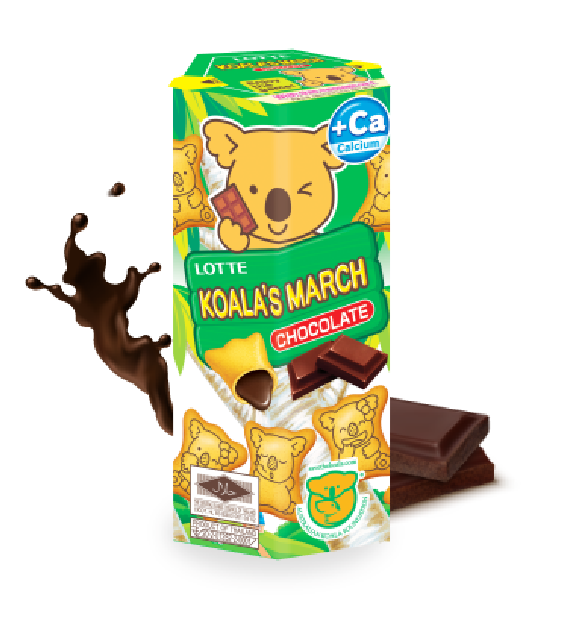 Koala Sušienky Plnené Čokoládou 37g THA