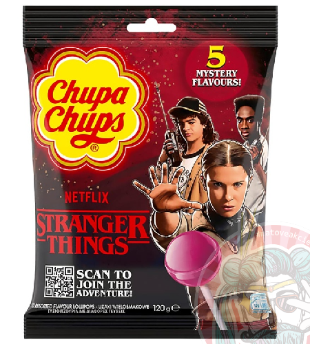 Stranger Things Chupa Chups 10 Lízatiek (5 Mystery Flavor) 120g