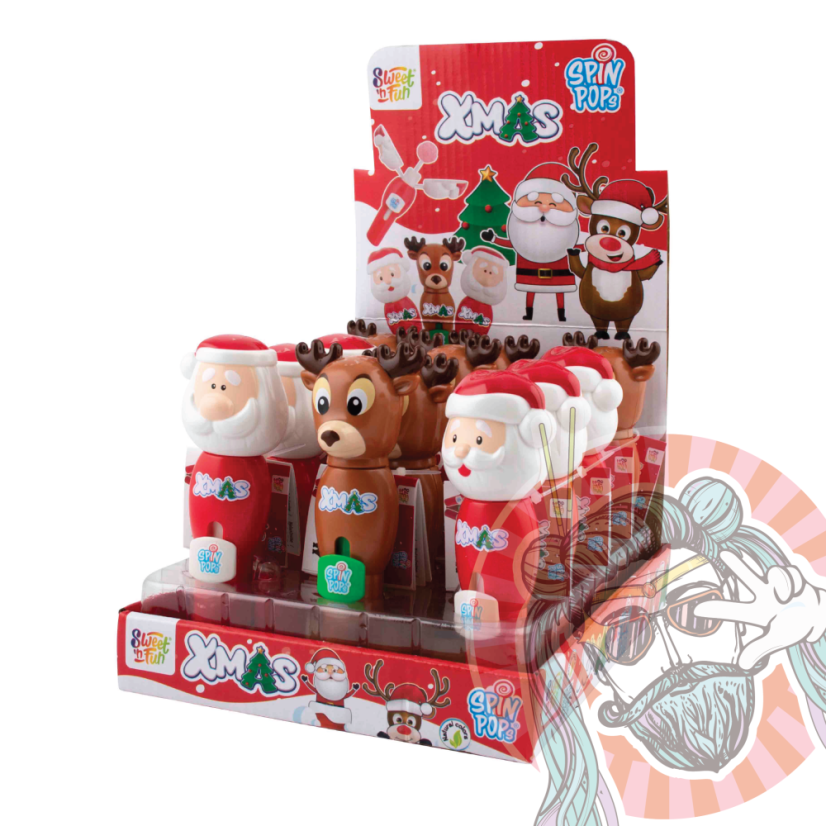 Xmas Spin Lízatko 8g - Tvar: Santa