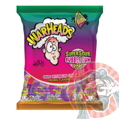 Warheads Bubble Gum Pops lízatká s Ovocnými príchuťami 105g USA