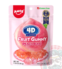4D Juicy Burst Fruit Gummy Broskyňa 65g
