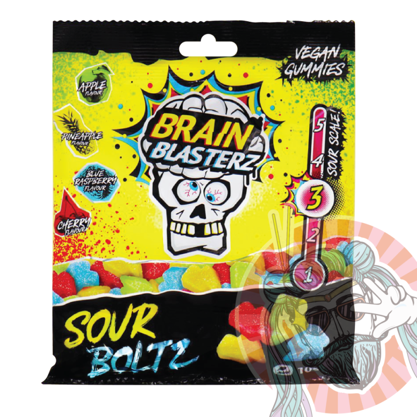 Brain Blasterz Sour Boltz Gumové Cukríky 100g