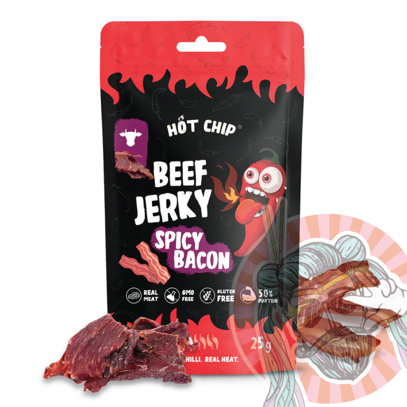 Hot Chip Jerky Spicy Bacon 25g