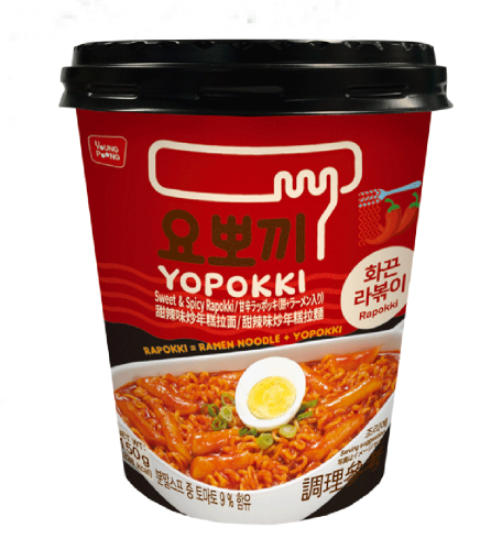 Yopokki Ryžové Koláčiky + Ramen Rezance Hot Spicy 145g KOR