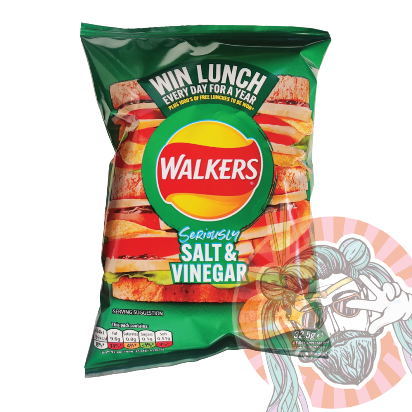 Walkers Chipsy Soľ a Ocot 32,5g UK
