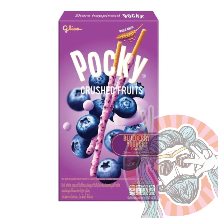 Glico Pocky s Kúskami Ovocia Čučoriedka a Jogurt 38g