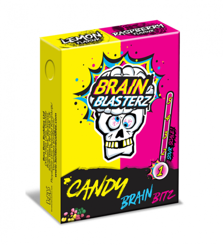Brain Blasterz Lemon Raspberry Sour Candy Level 1 45g