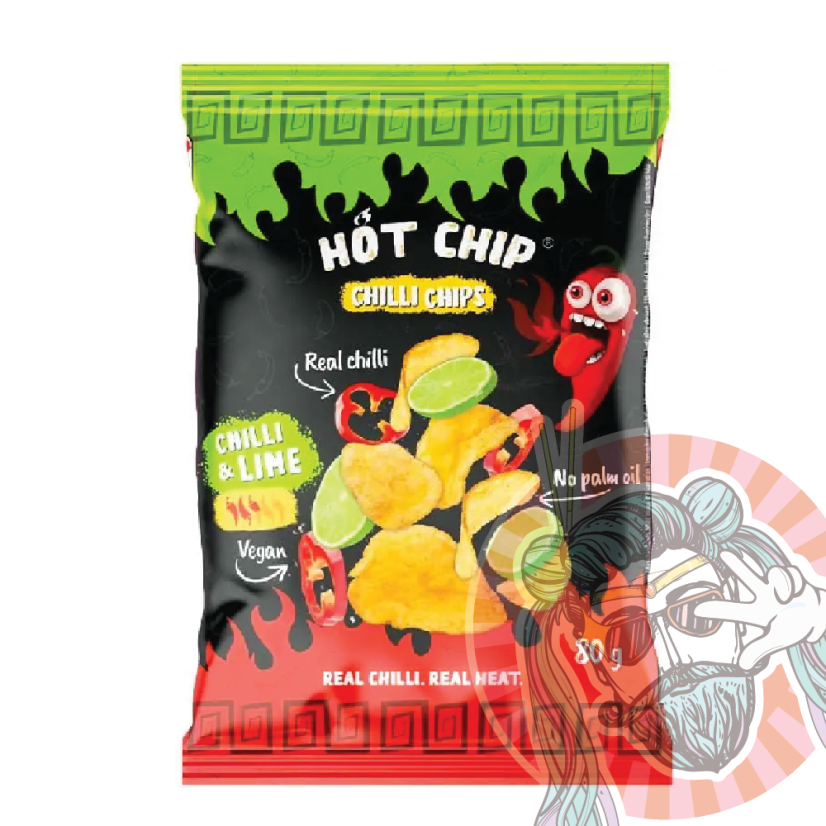 Hot Chip Chilli Chipsy s Limetkou 80g CZ