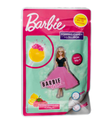 Barbie Lízatko s Pukajúcimi Cukríkmi Malina a Citrón 15g