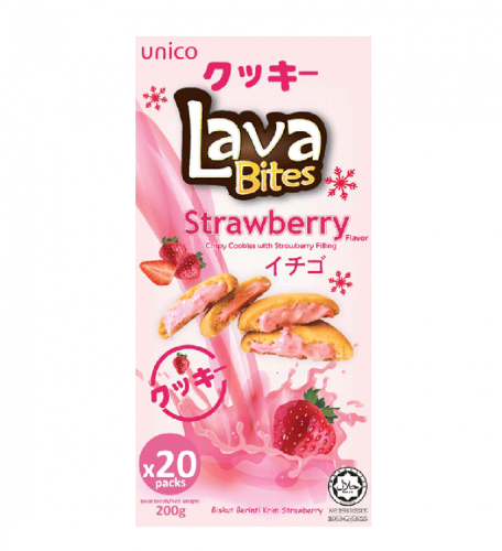 Lava Bites Cookies Strawberry 200g