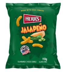 Herr's Jalapeňo Syrové Chrumky 113g USA