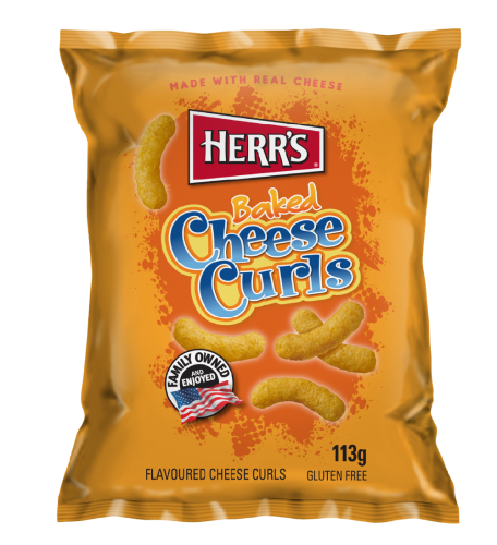 Herr's Cheese Curls 113g USA (minimálna trvanlivosť 15.5.2024)