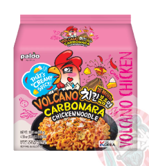 4PACK Paldo Chicken Noodle Carbonara Volcano (4x130g) 520g KOR