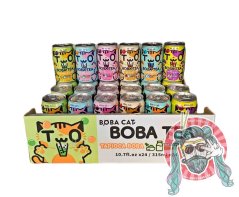 Boba Cat Bubble Tea Tapioca Karton MIX (6x4ks) TWN