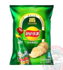 Lay's Waves Zemiakové Chipsy Čínske Pivo Tsingtao 70g CHN