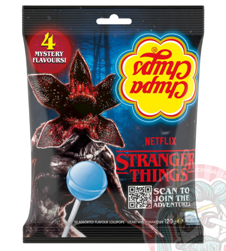 Stranger Things Chupa Chups 10 Lízatiek (4 Mystery Flavor) 120g