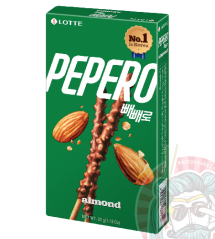 Pepero Tyčinky Mliečna Čokoláda s Kúskami Mandlí 32g KOR
